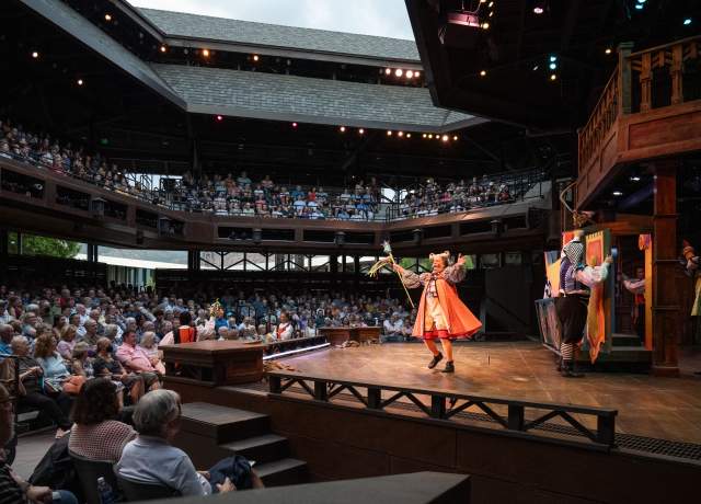 The Engelstad Shakespeare Theatre outdoor auditorium at Southern Utah University in Cedar City